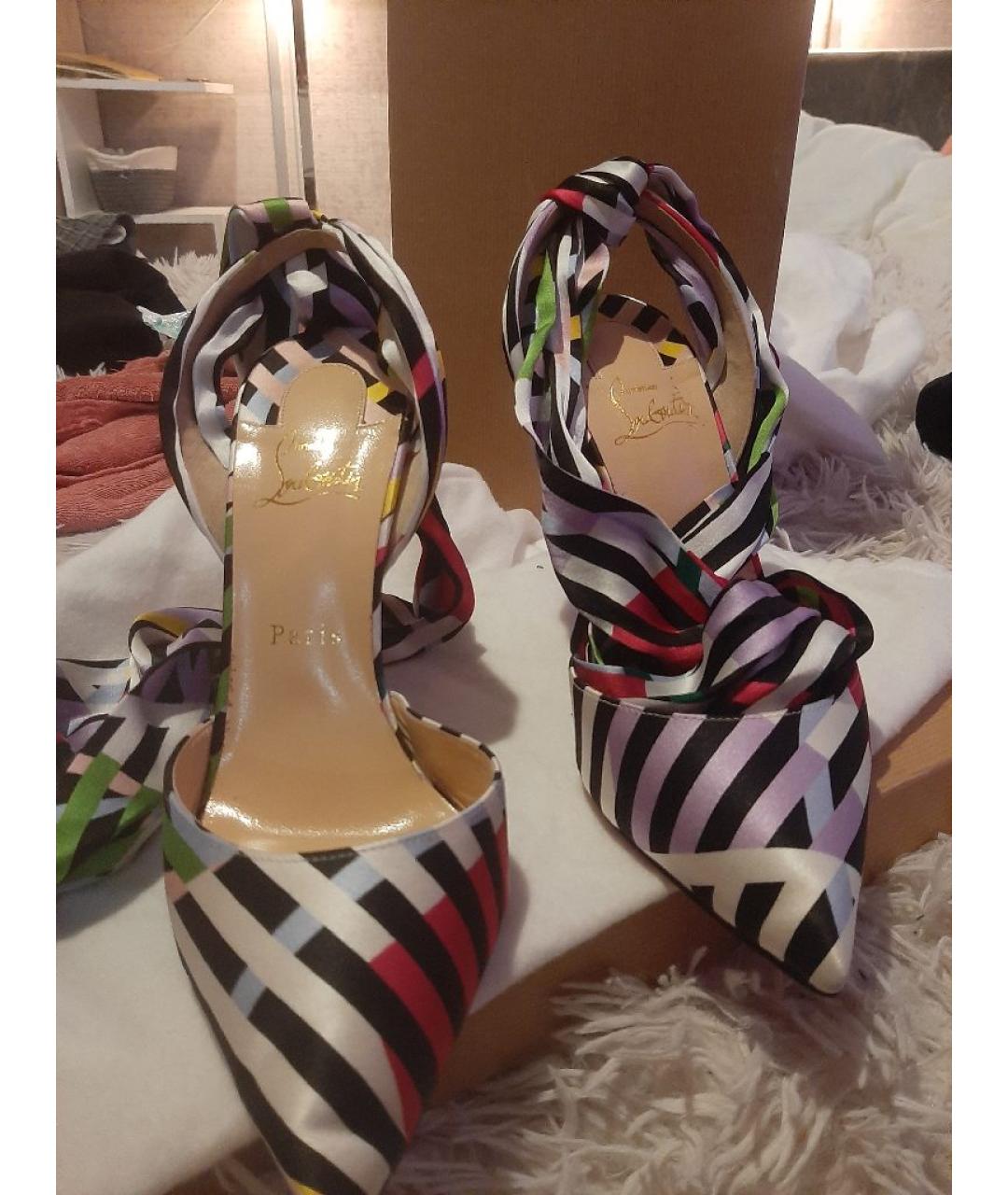 CHRISTIAN LOUBOUTIN Мульти текстильные туфли, фото 2
