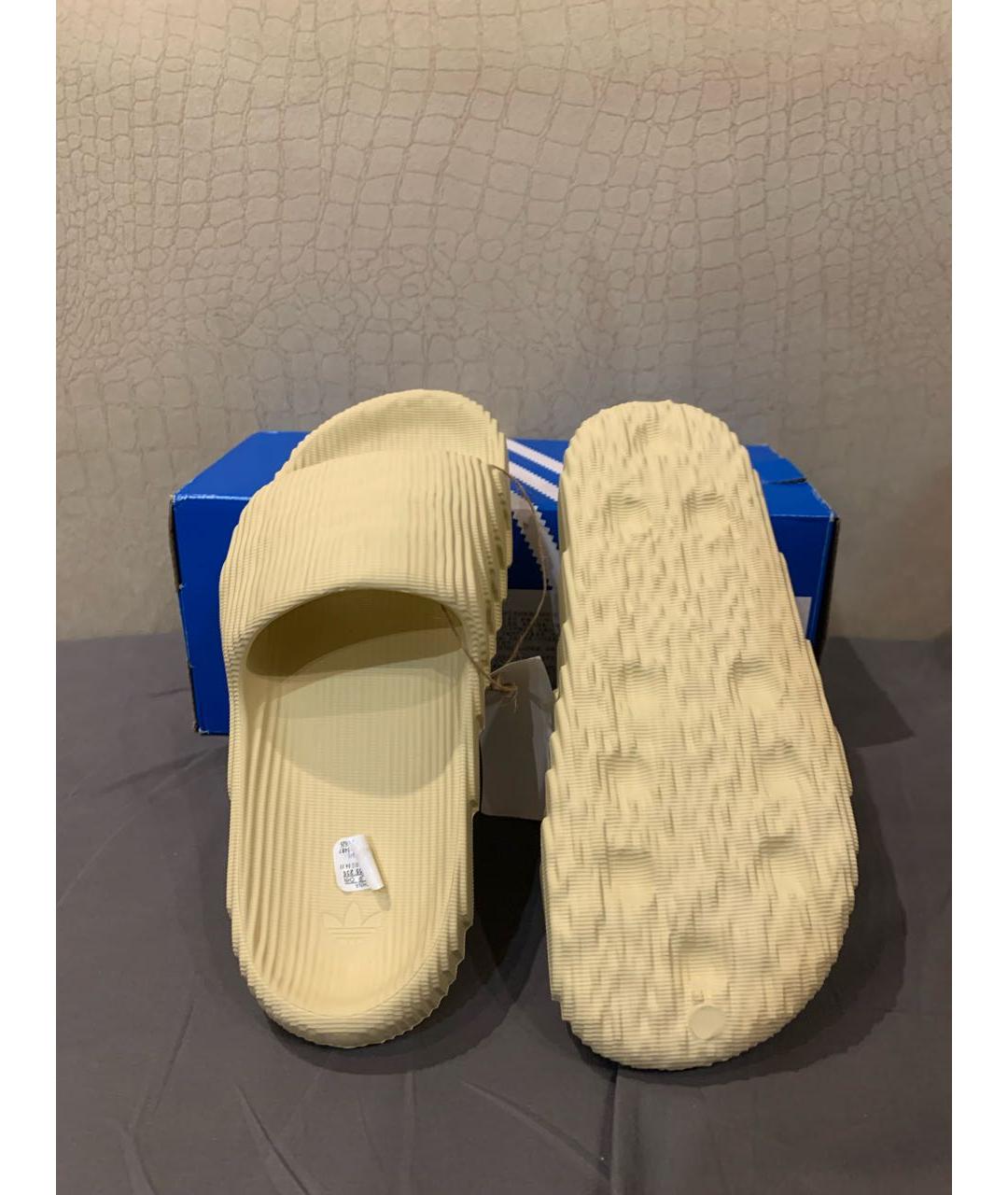 ADIDAS Желтые резиновые сандалии, фото 2