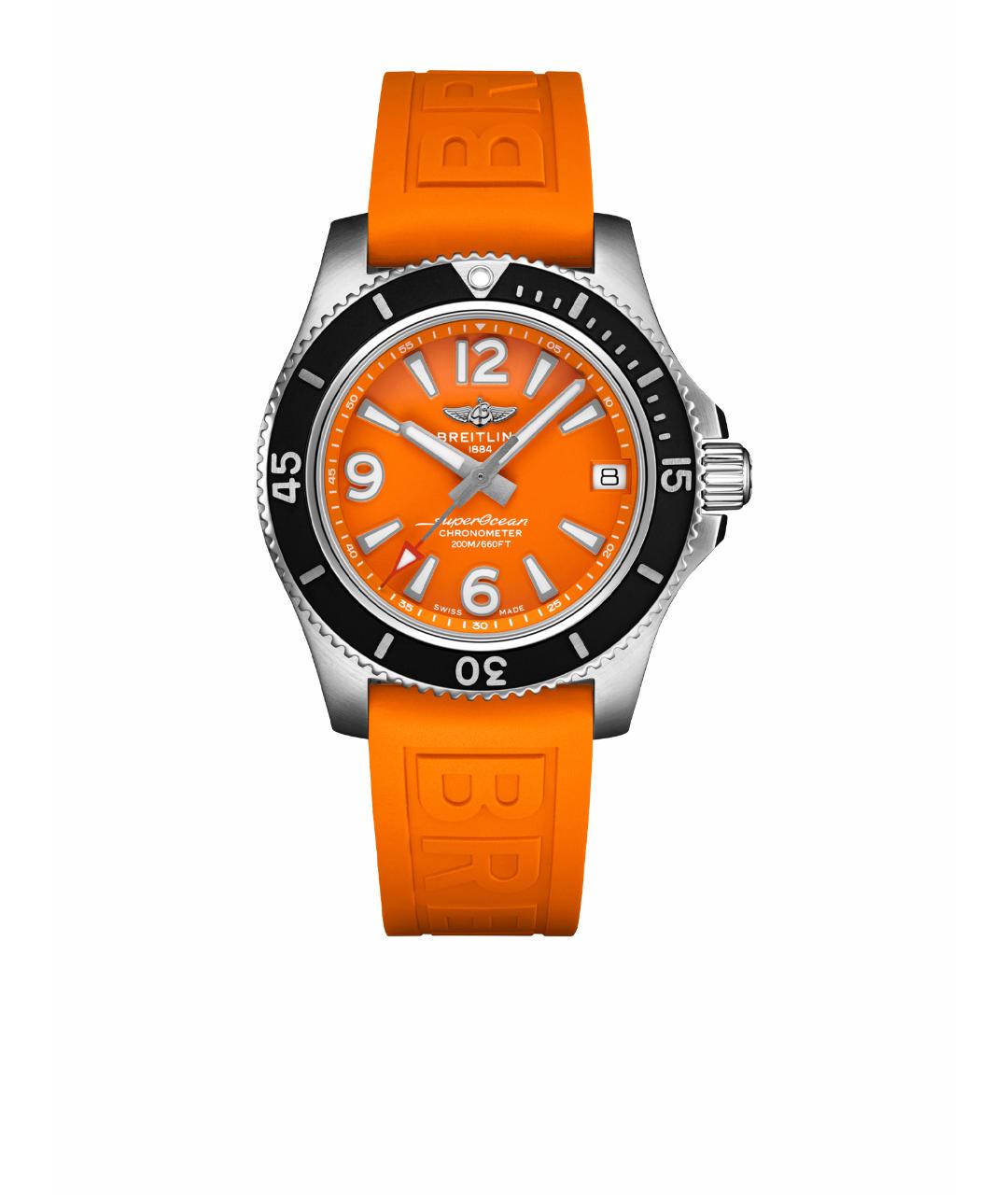 BREITLING Оранжевое металлические часы, фото 1
