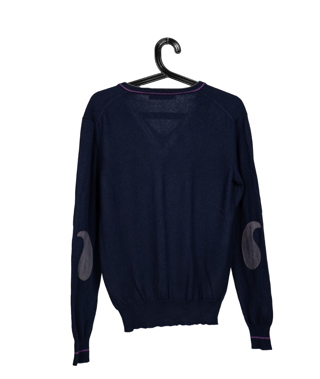 ETRO Темно-синий шерстяной джемпер / свитер, фото 2