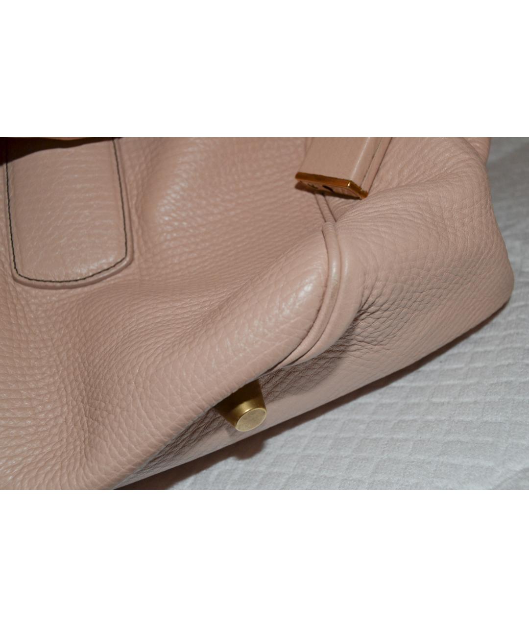 CELINE PRE-OWNED Розовая кожаная сумка с короткими ручками, фото 9