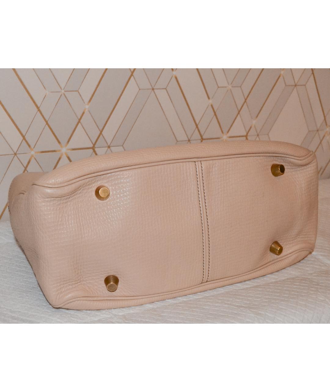 CELINE PRE-OWNED Розовая кожаная сумка с короткими ручками, фото 5