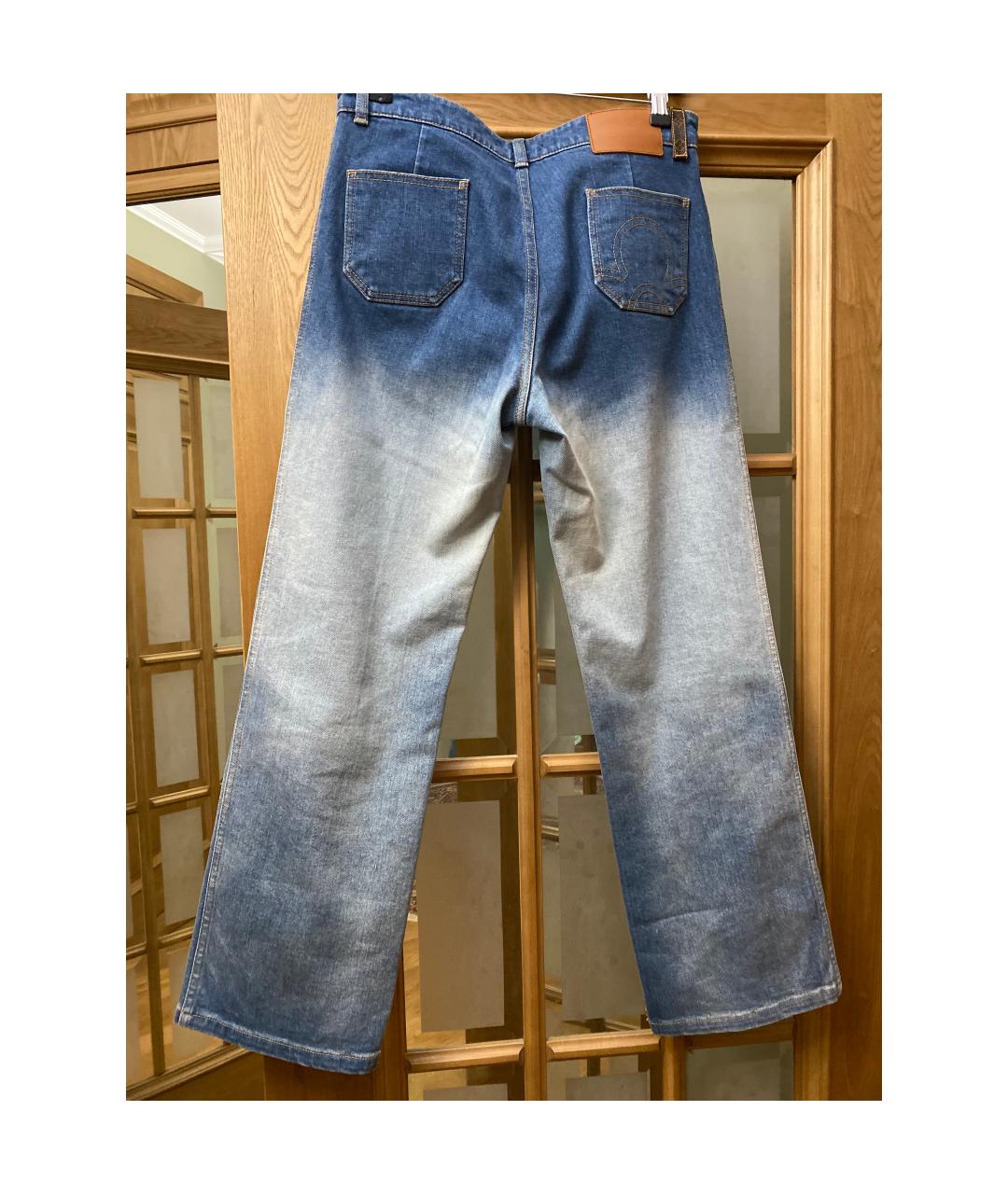 LOUIS VUITTON PRE-OWNED Голубые хлопко-полиэстеровые джинсы клеш, фото 2