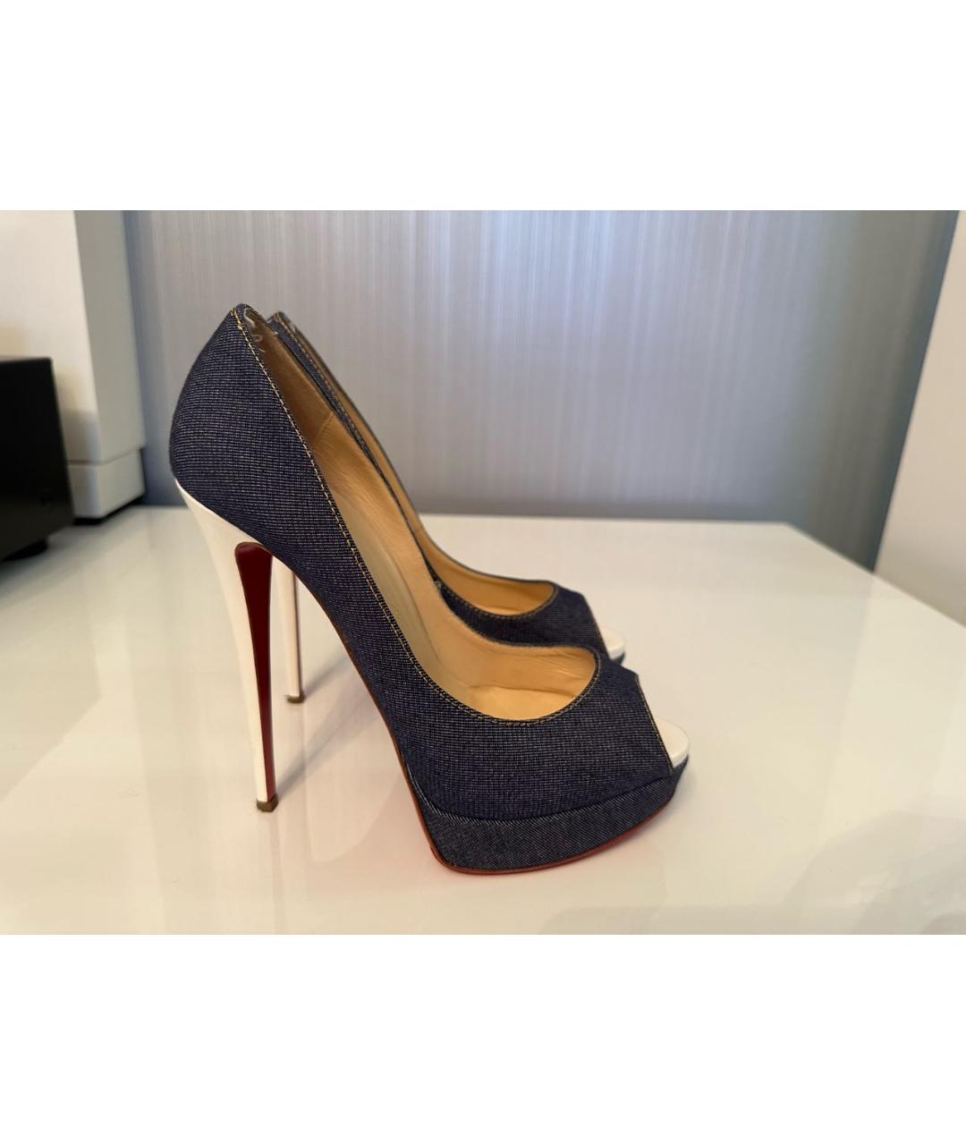 CHRISTIAN LOUBOUTIN Темно-синие туфли, фото 6