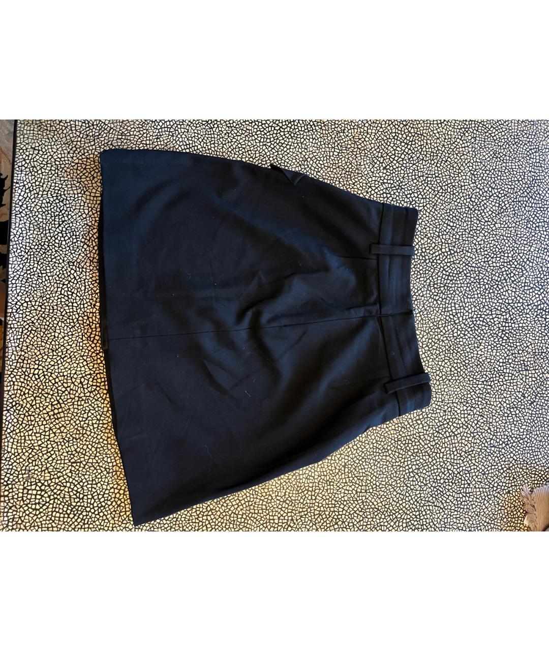 MAJE Черная хлопковая юбка мини, фото 2