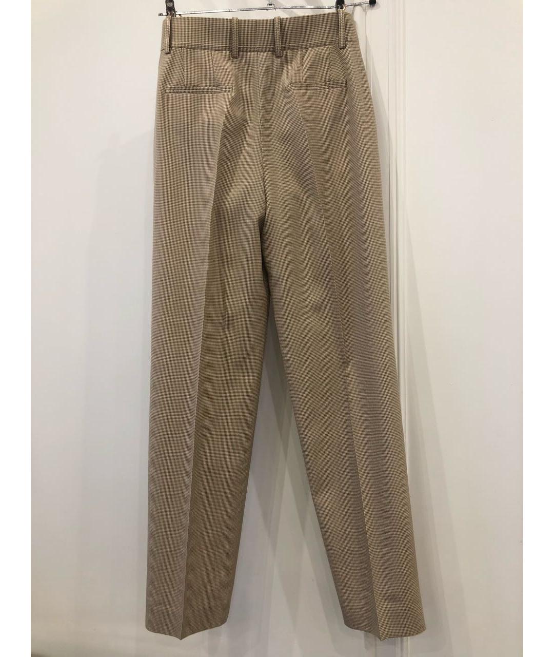 CHLOE Бежевые шерстяные прямые брюки, фото 2