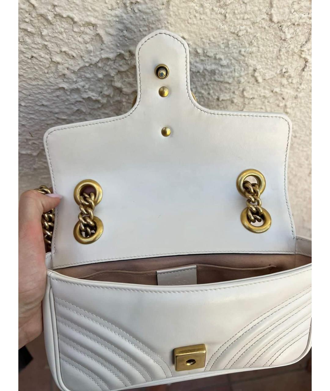 GUCCI Бежевая кожаная сумка через плечо, фото 6