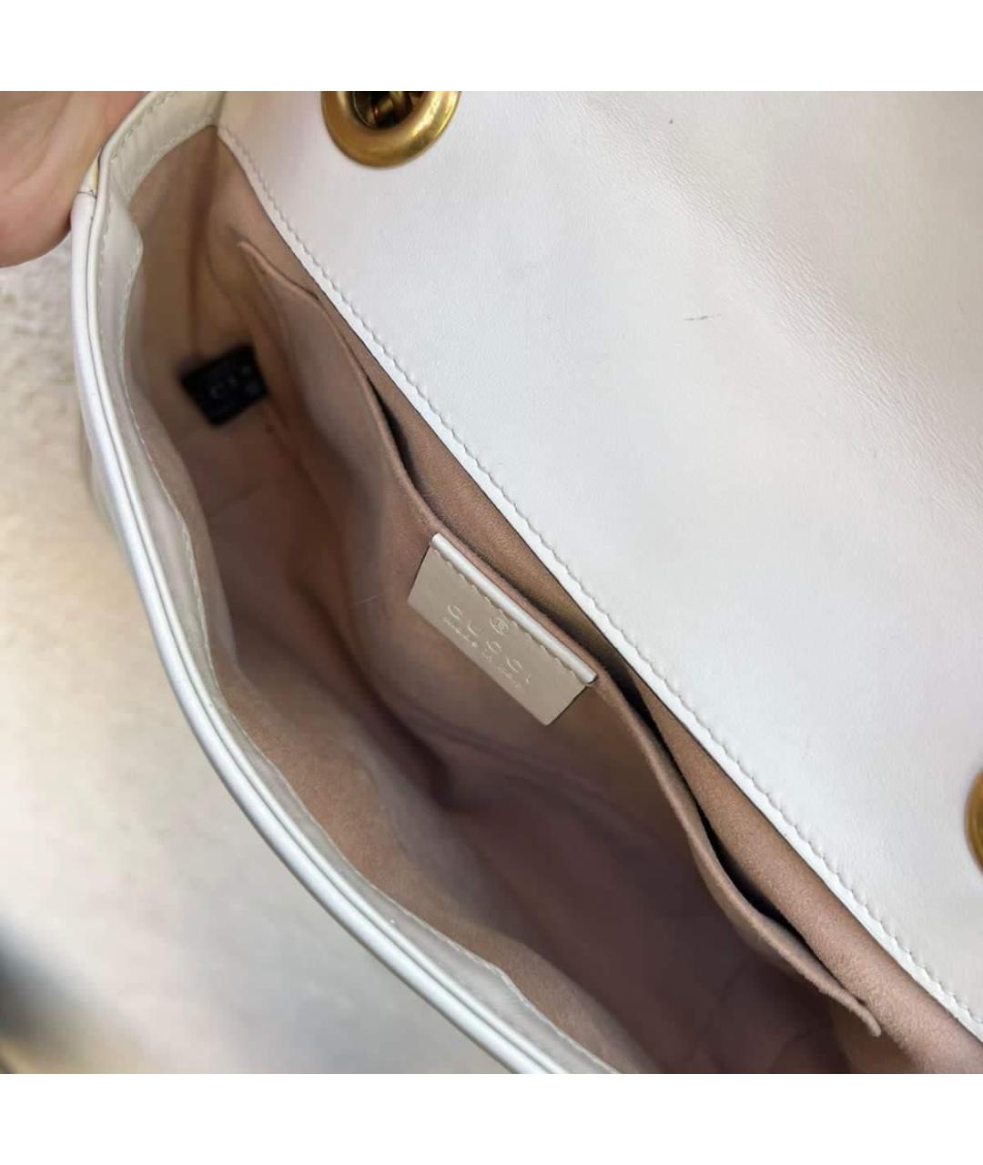 GUCCI Бежевая кожаная сумка через плечо, фото 4