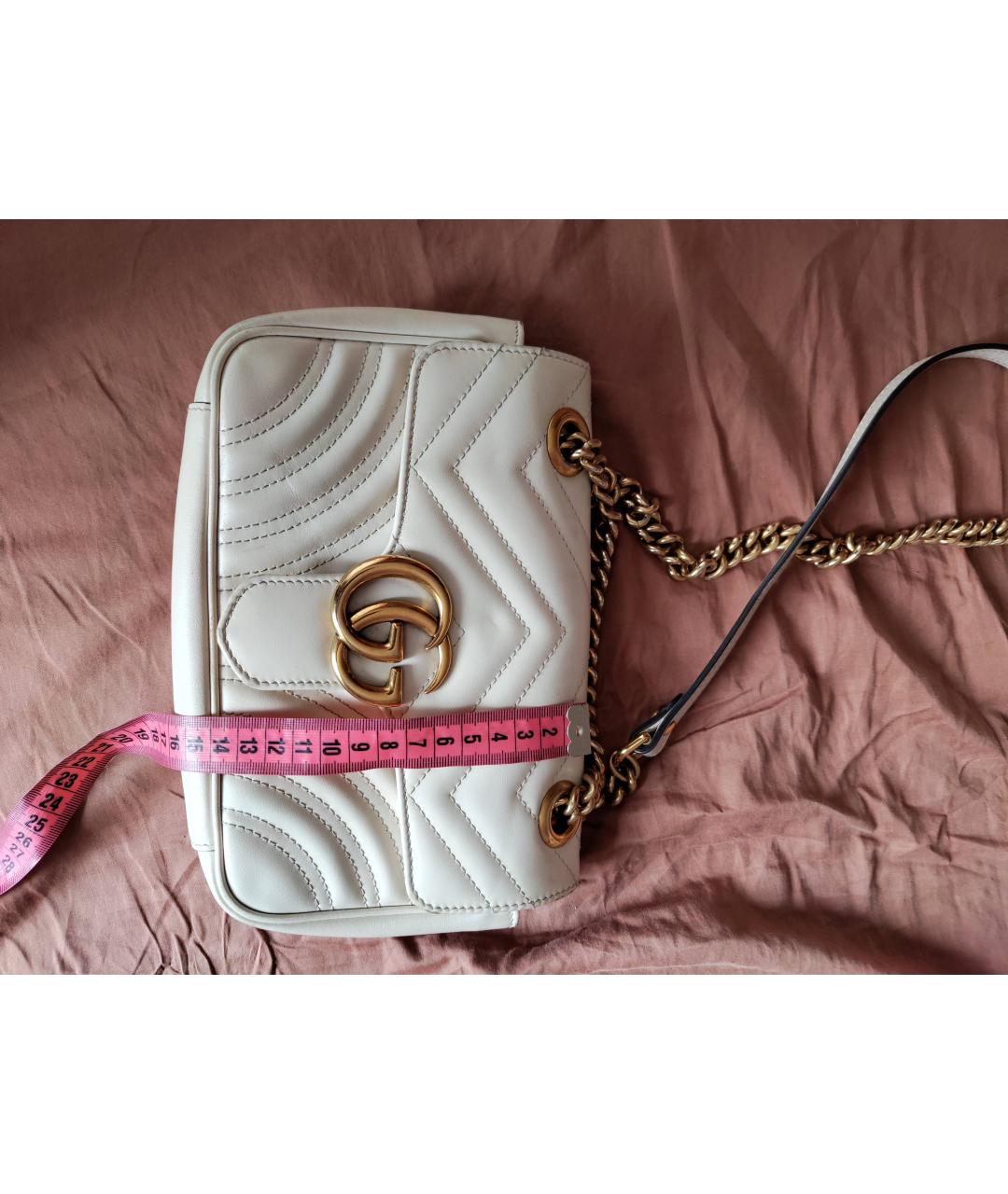 GUCCI Бежевая кожаная сумка через плечо, фото 9