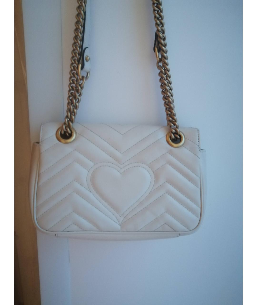 GUCCI Бежевая кожаная сумка через плечо, фото 3