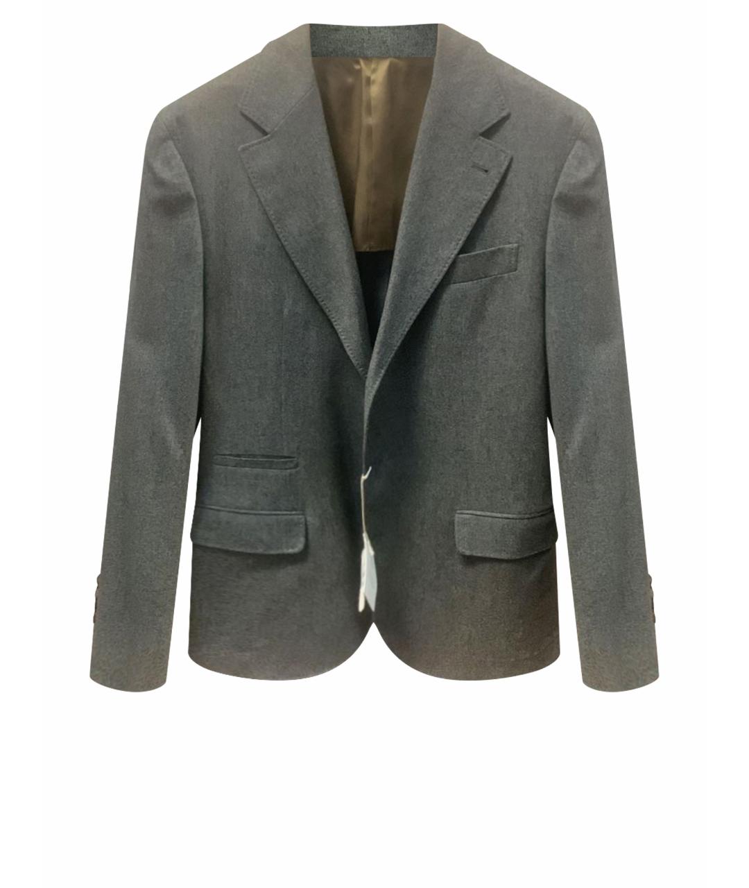 BRUNELLO CUCINELLI Антрацитовый шерстяной пиджак, фото 1