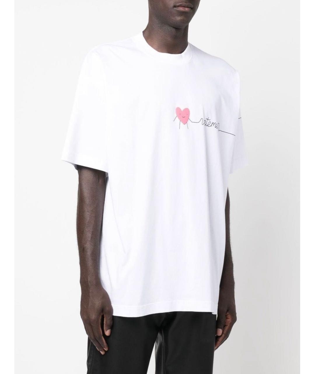 VETEMENTS Белая хлопковая футболка, фото 2