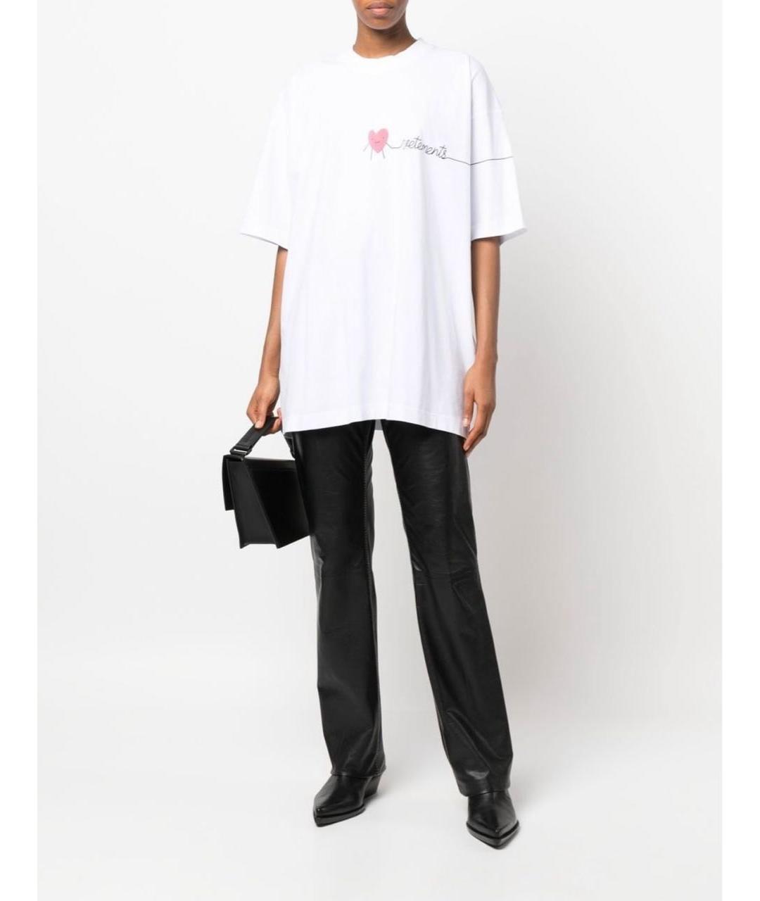 VETEMENTS Белая хлопковая футболка, фото 5
