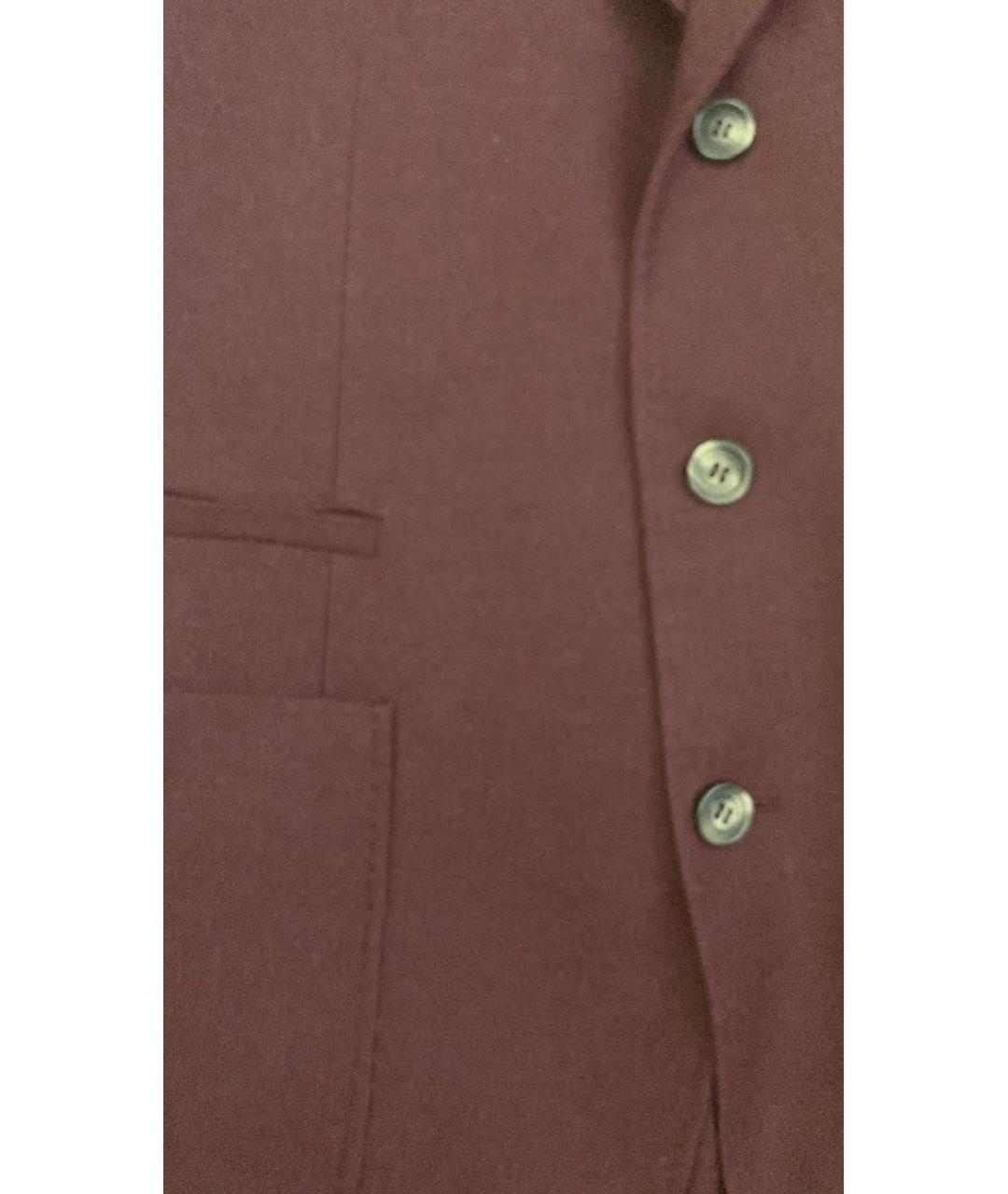 BRUNELLO CUCINELLI Бордовый шерстяной пиджак, фото 4