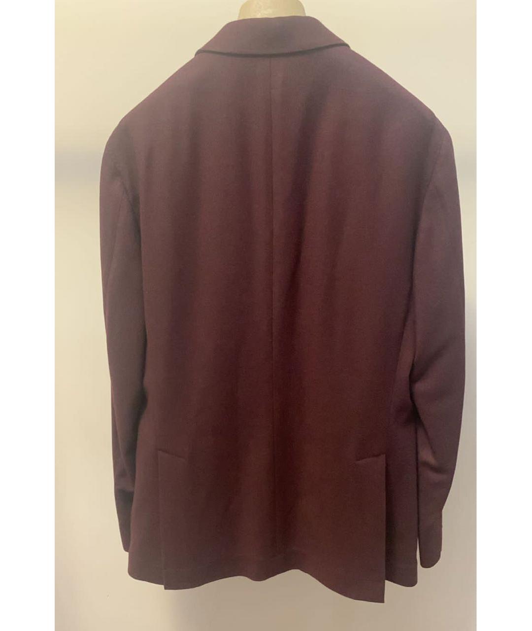 BRUNELLO CUCINELLI Бордовый шерстяной пиджак, фото 2