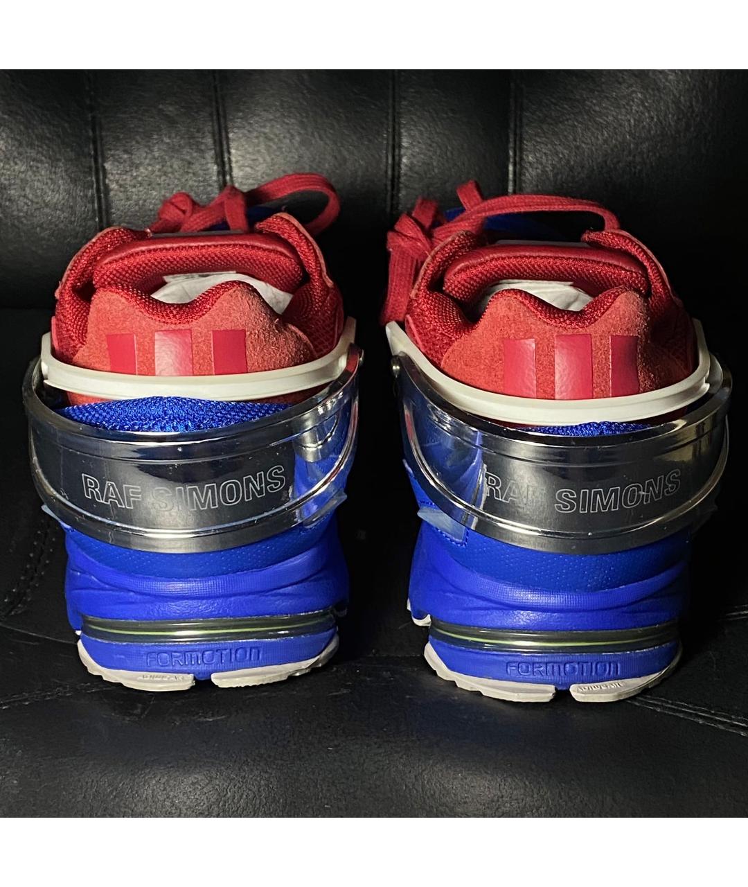 ADIDAS X RAF SIMONS Красные текстильные низкие кроссовки / кеды, фото 2