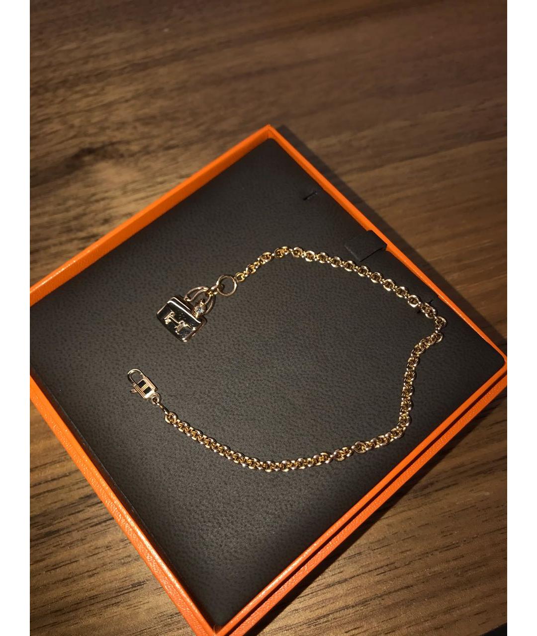 HERMES Золотой браслет из розового золота, фото 3