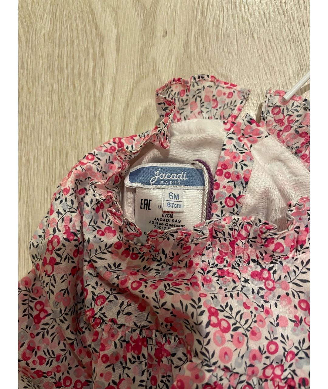 JACADI Розовая хлопковая блузка для девочек, фото 4
