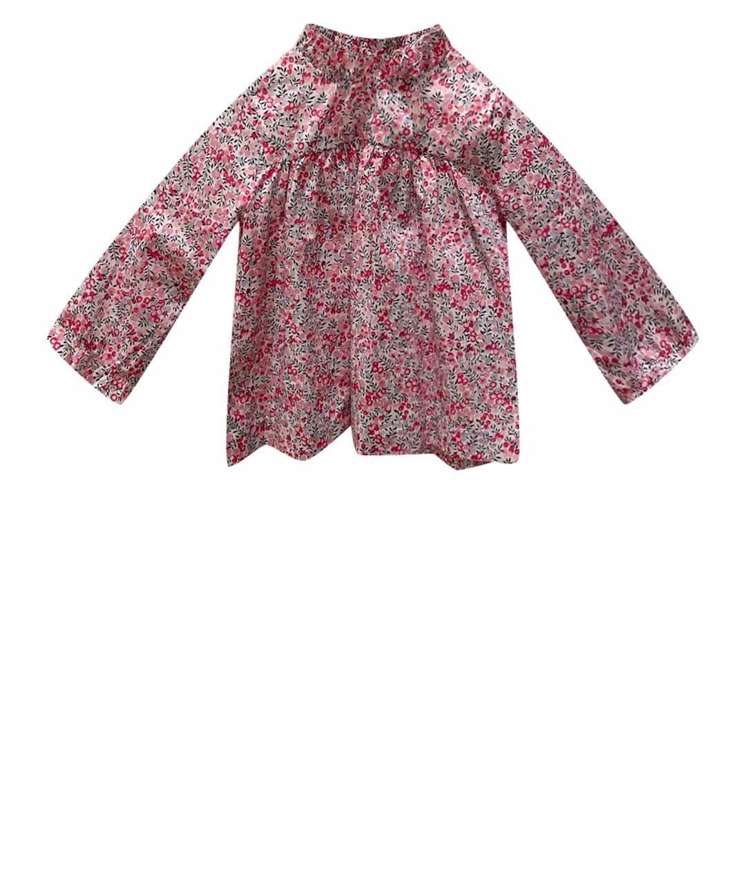 JACADI Розовая хлопковая блузка для девочек, фото 1