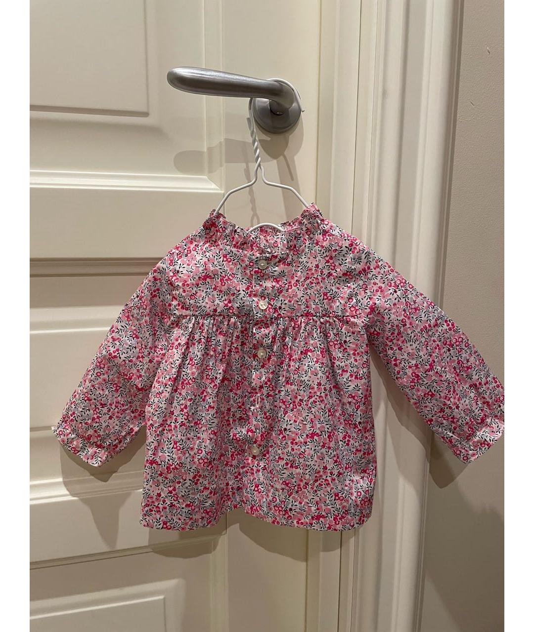 JACADI Розовая хлопковая блузка для девочек, фото 2