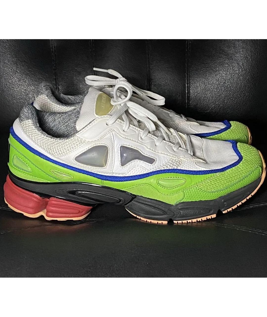 ADIDAS X RAF SIMONS Зеленые текстильные низкие кроссовки / кеды, фото 8