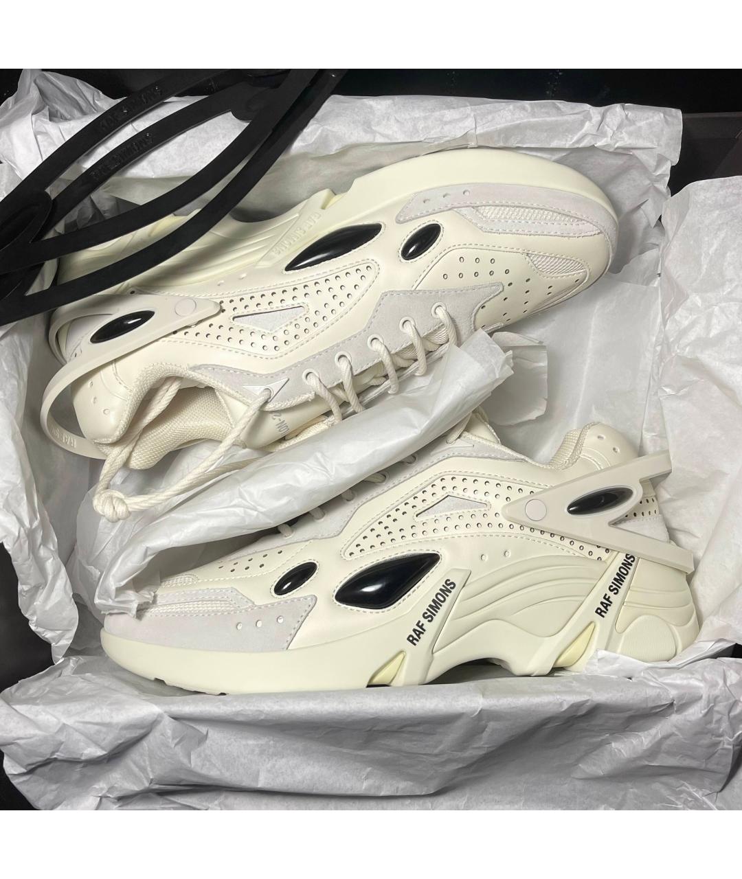 RAF SIMONS Черные текстильные низкие кроссовки / кеды, фото 4