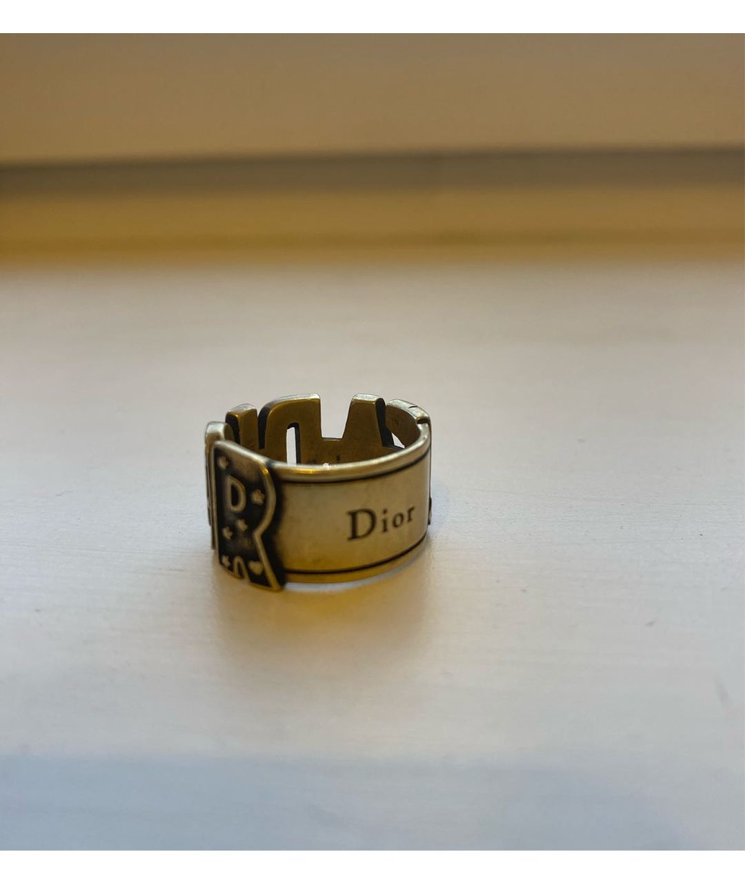 CHRISTIAN DIOR PRE-OWNED Золотое латунное кольцо, фото 3