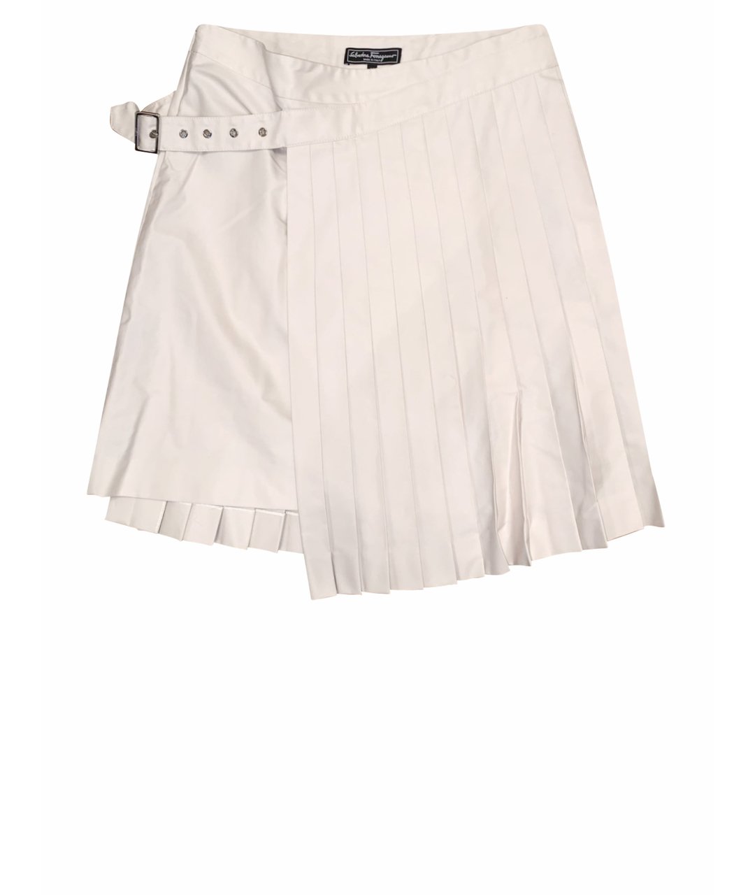 SALVATORE FERRAGAMO Бежевая хлопковая юбка миди, фото 1