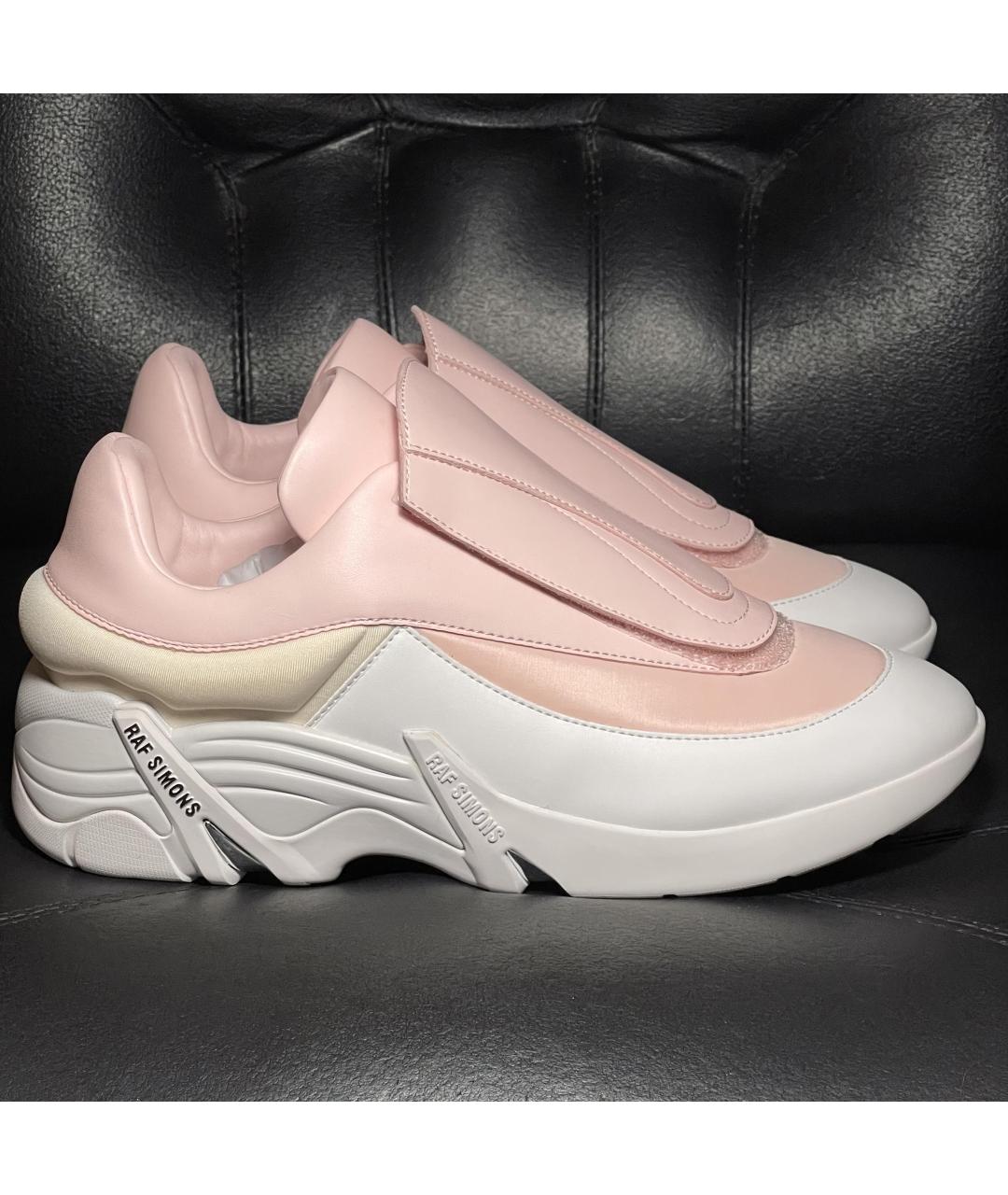 RAF SIMONS Розовые текстильные низкие кроссовки / кеды, фото 8