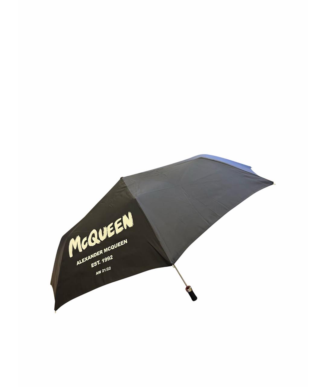 ALEXANDER MCQUEEN Черный зонт, фото 1