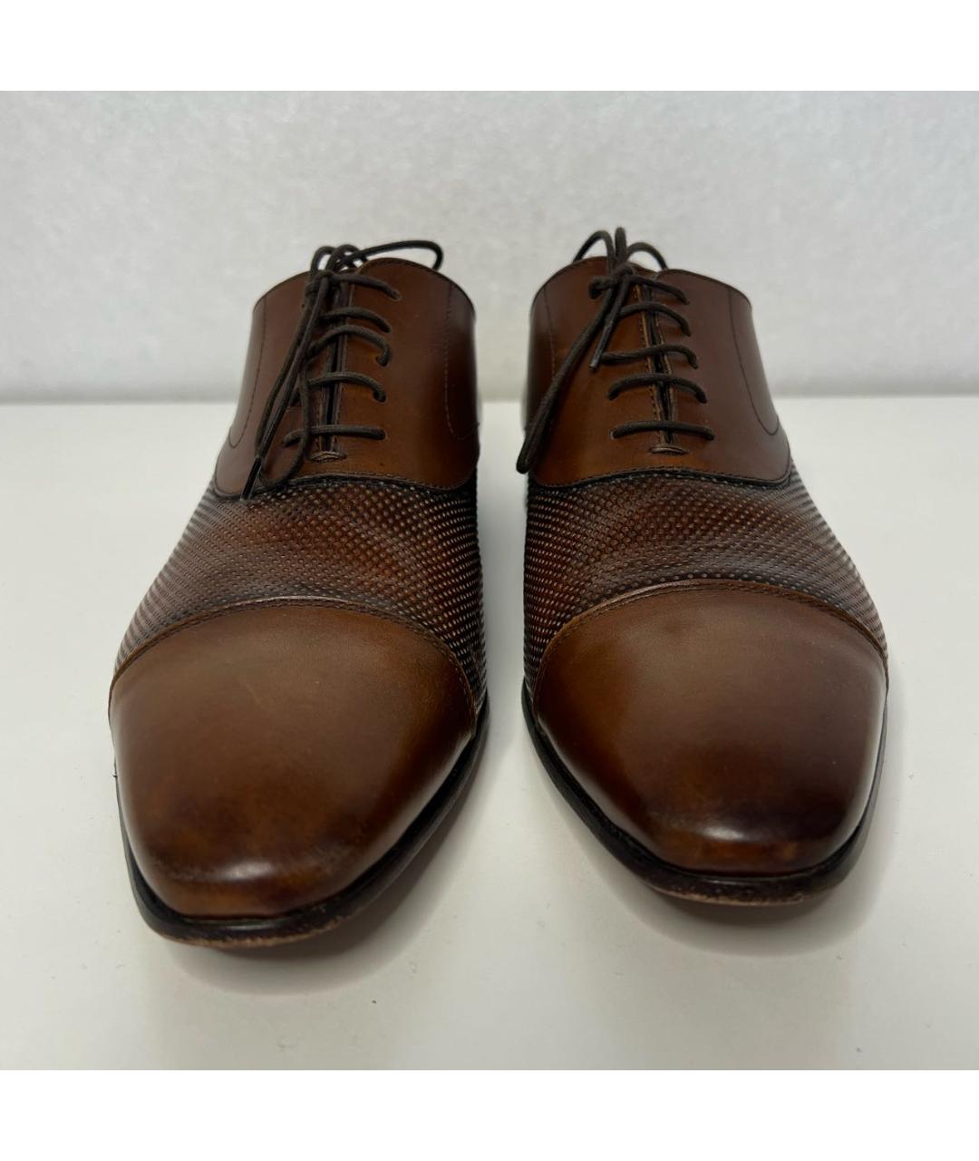 MORESCHI Коричневые кожаные туфли, фото 2