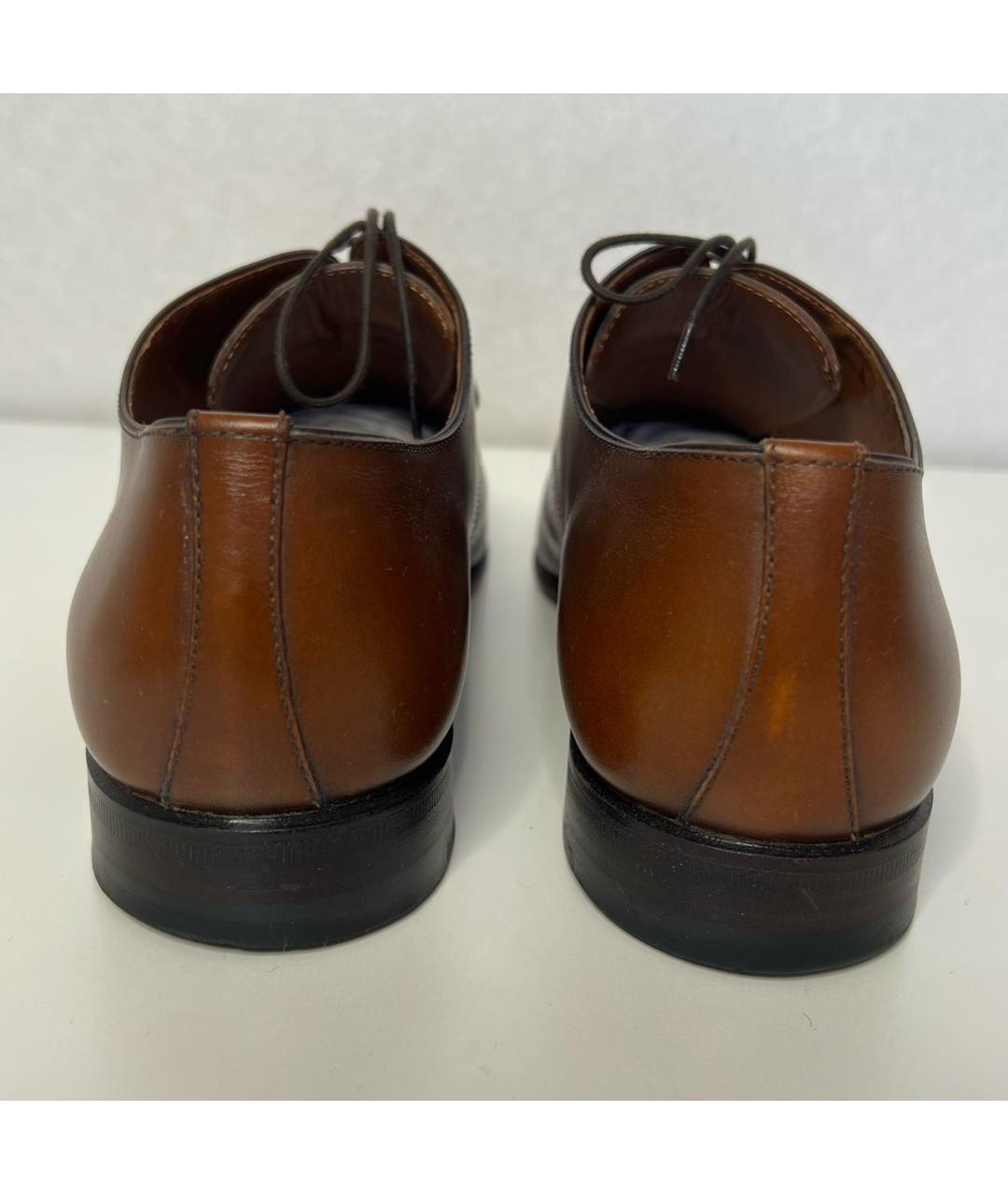 MORESCHI Коричневые кожаные туфли, фото 4