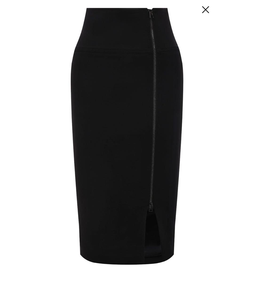 TOM FORD Черная шерстяная юбка миди, фото 5