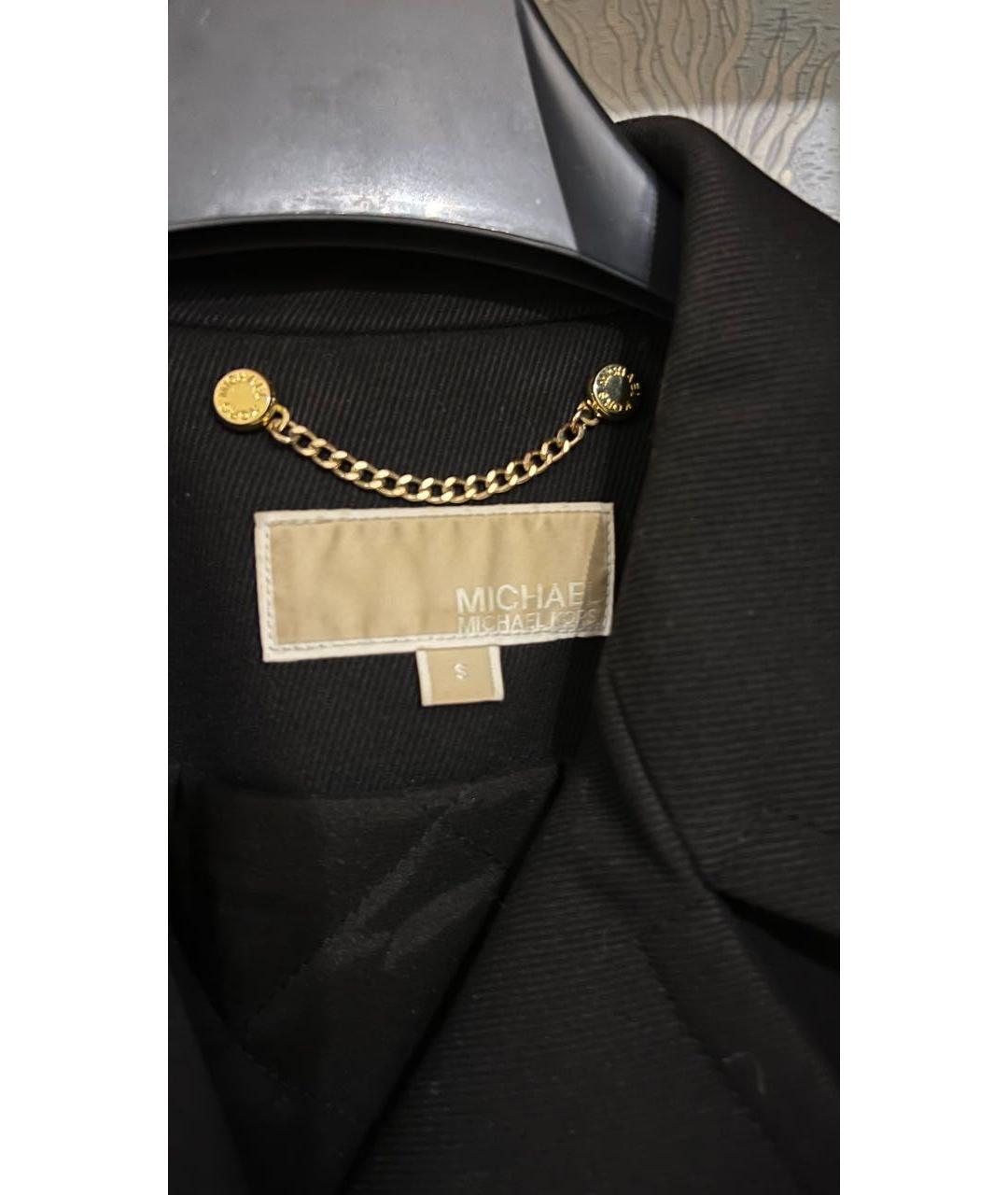 MICHAEL KORS Черное полиэстеровое пальто, фото 3