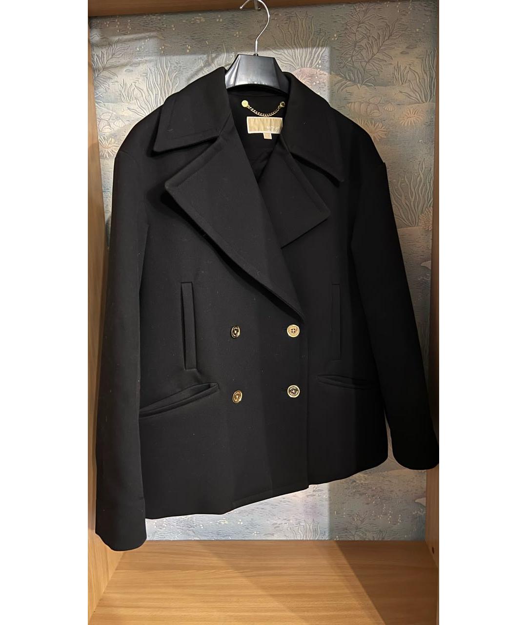 MICHAEL KORS Черное полиэстеровое пальто, фото 7