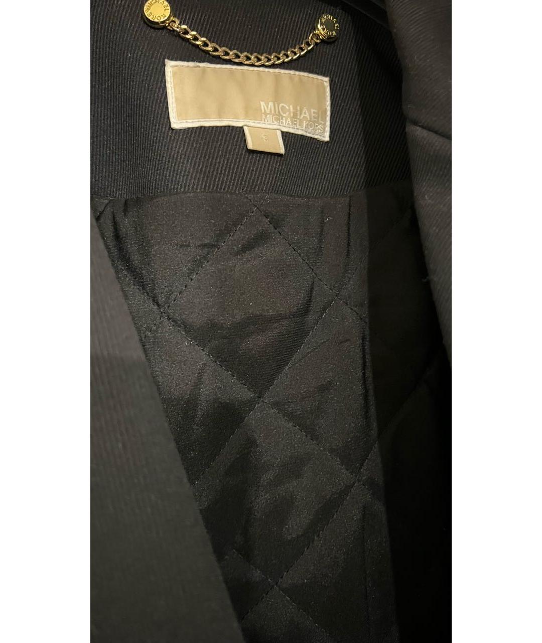 MICHAEL KORS Черное полиэстеровое пальто, фото 4