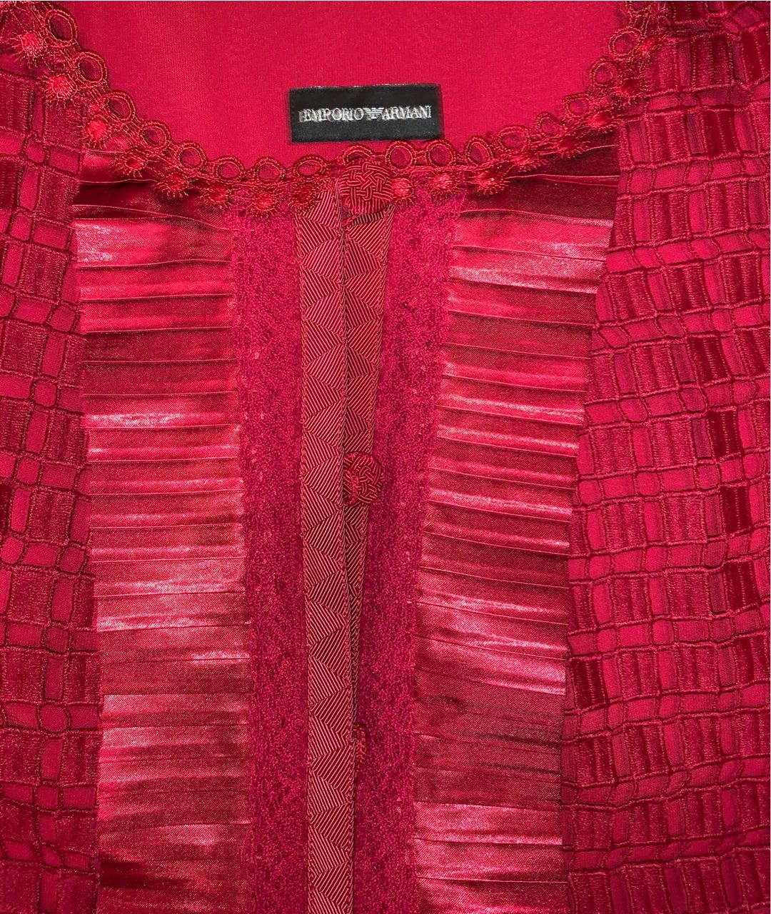 EMPORIO ARMANI Красное полиэстеровое платье, фото 3