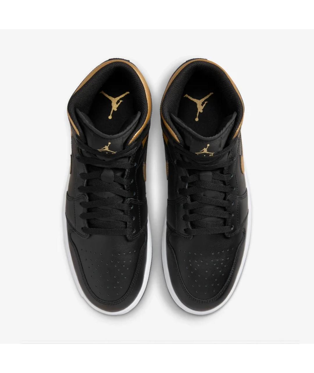 JORDAN Черные кожаные кроссовки, фото 3