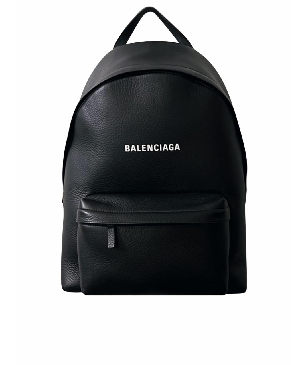BALENCIAGA Черный кожаный рюкзак, фото 1