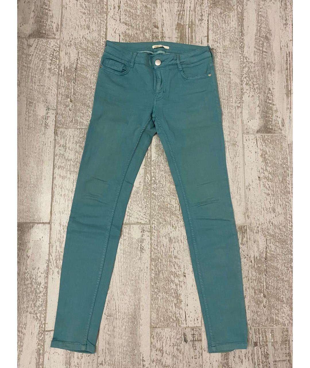 MAJE Зеленые хлопковые джинсы слим, фото 2