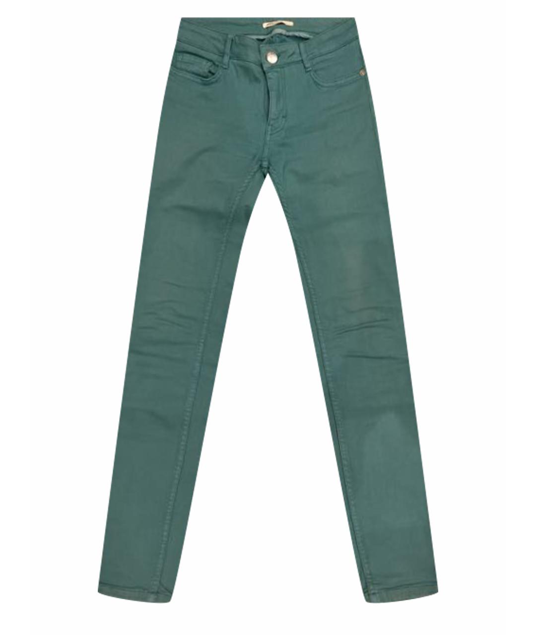 MAJE Зеленые хлопковые джинсы слим, фото 1