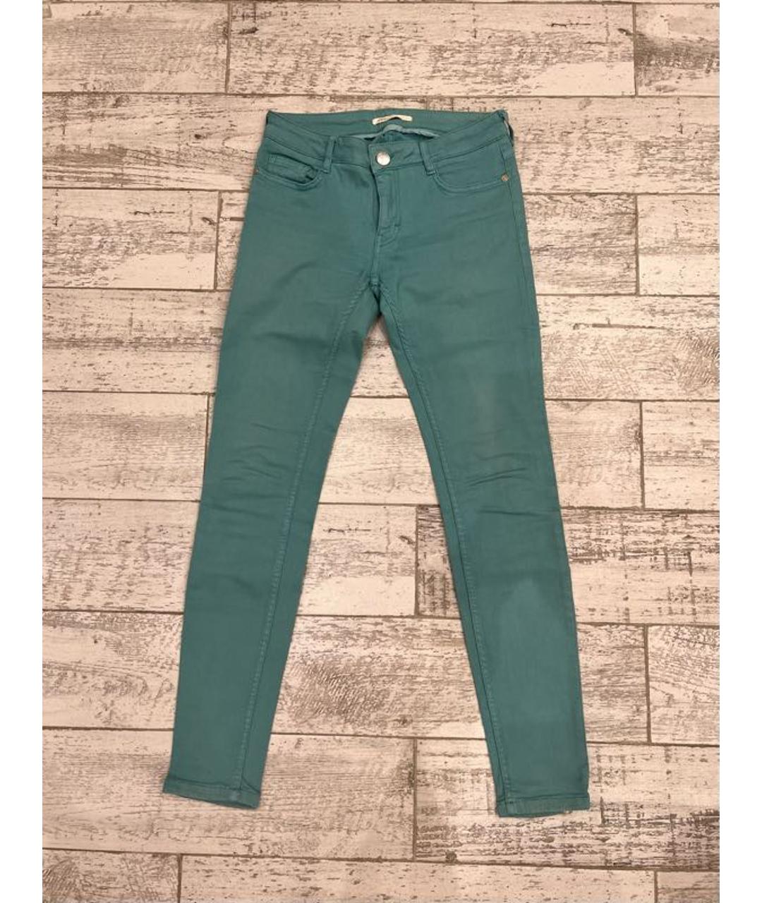 MAJE Зеленые хлопковые джинсы слим, фото 5