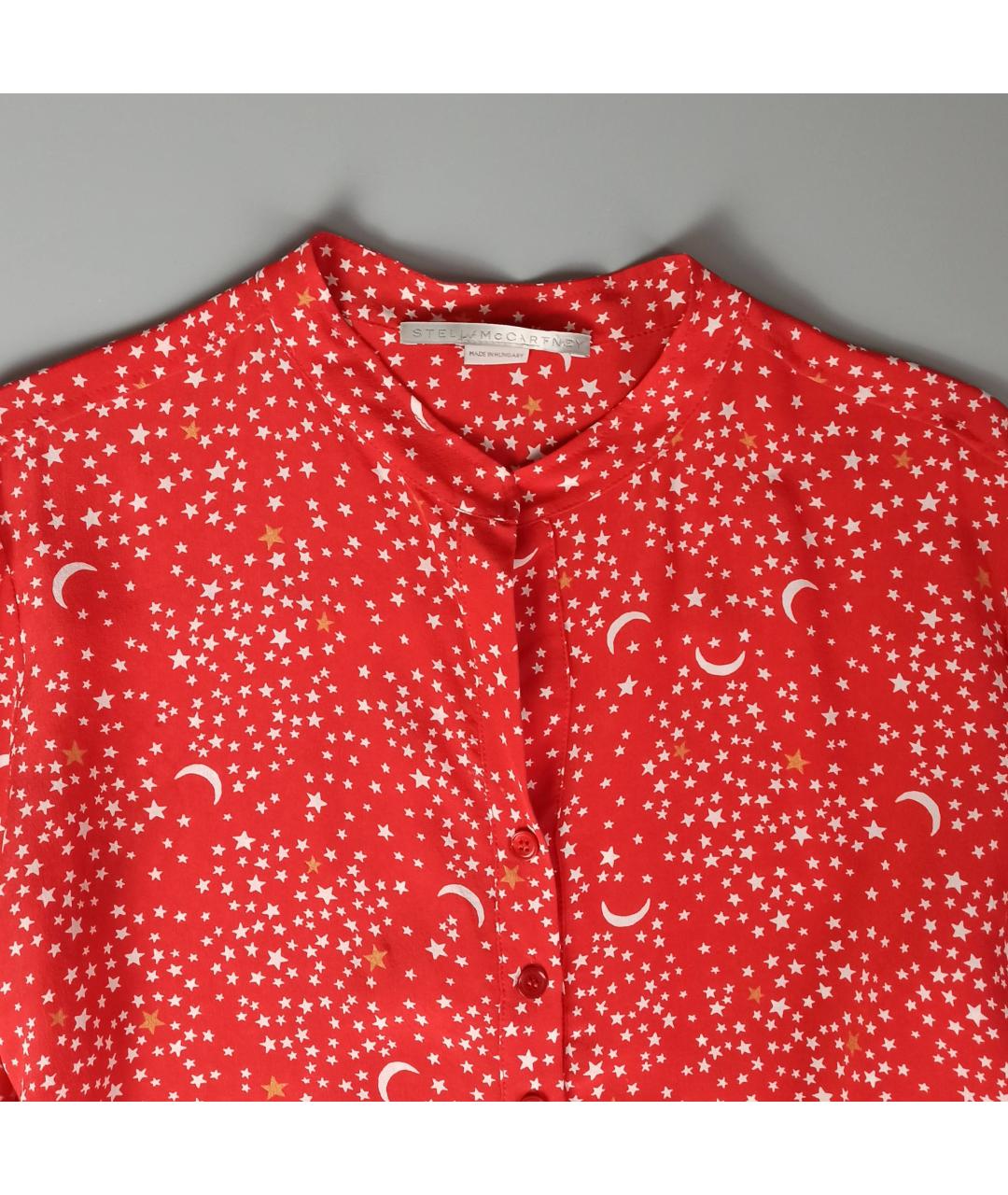 STELLA MCCARTNEY Красная шелковая блузы, фото 3