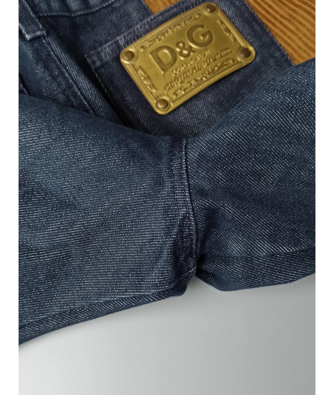 DOLCE & GABBANA VINTAGE Коричневые хлопко-полиэстеровые прямые джинсы, фото 6