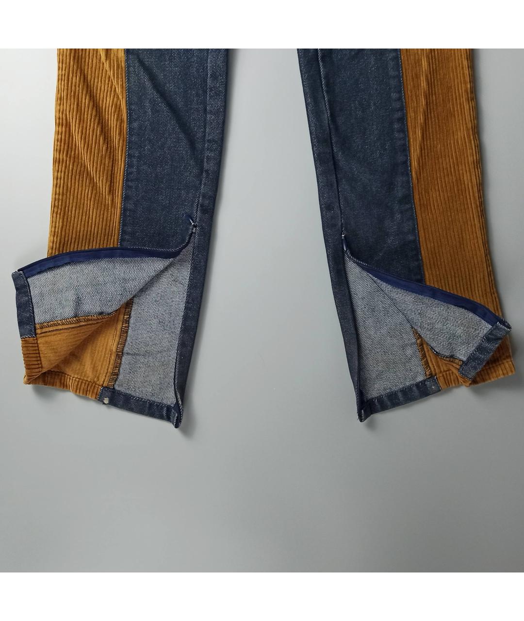 DOLCE & GABBANA VINTAGE Коричневые хлопко-полиэстеровые прямые джинсы, фото 5