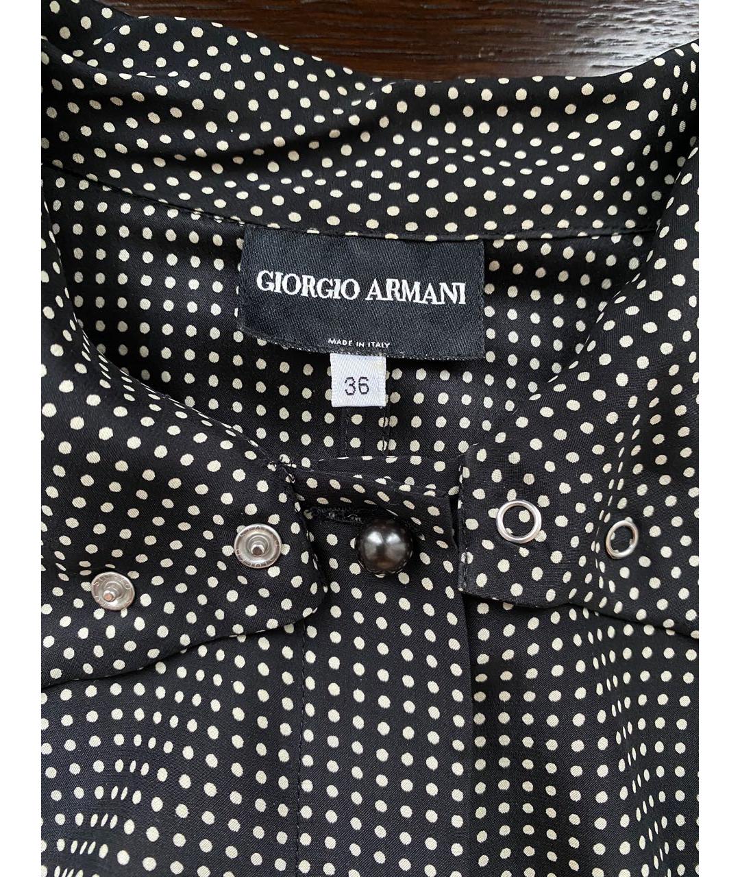 GIORGIO ARMANI Черная шелковая рубашка, фото 3