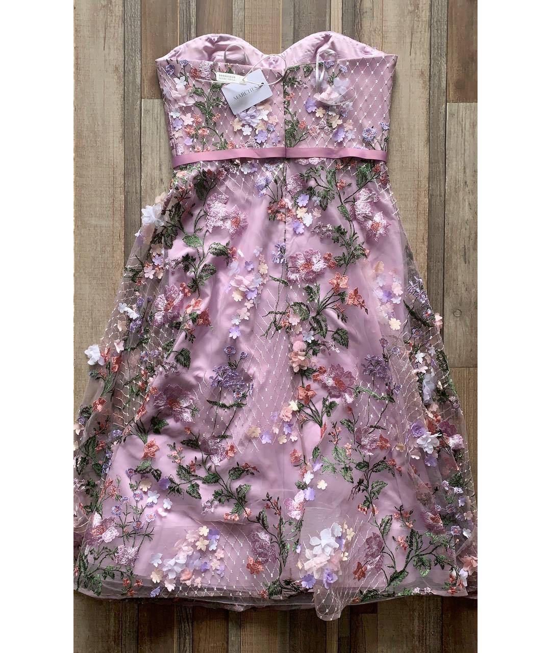 MARCHESA NOTTE Мульти полиэстеровое вечернее платье, фото 3