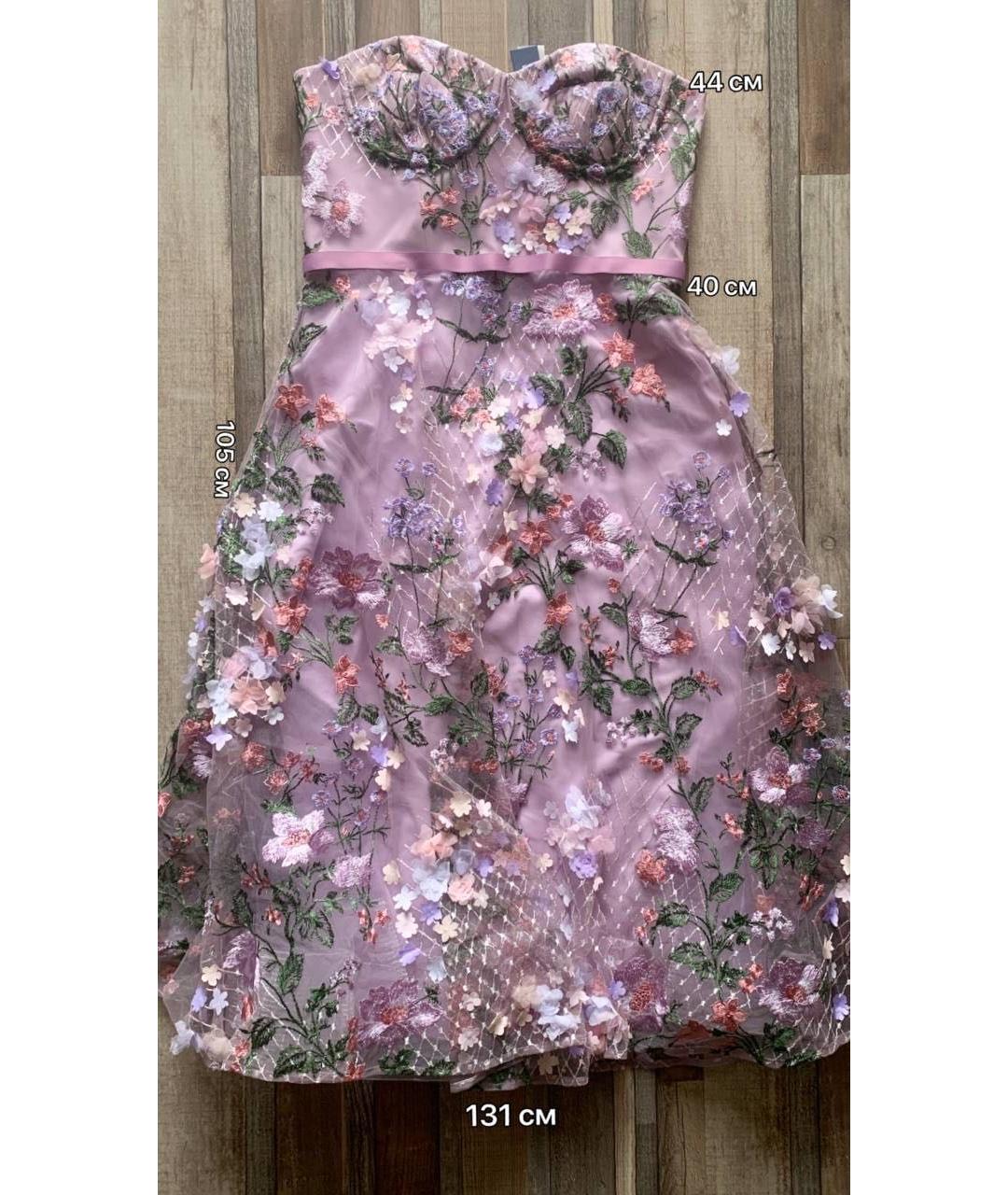 MARCHESA NOTTE Мульти полиэстеровое вечернее платье, фото 2