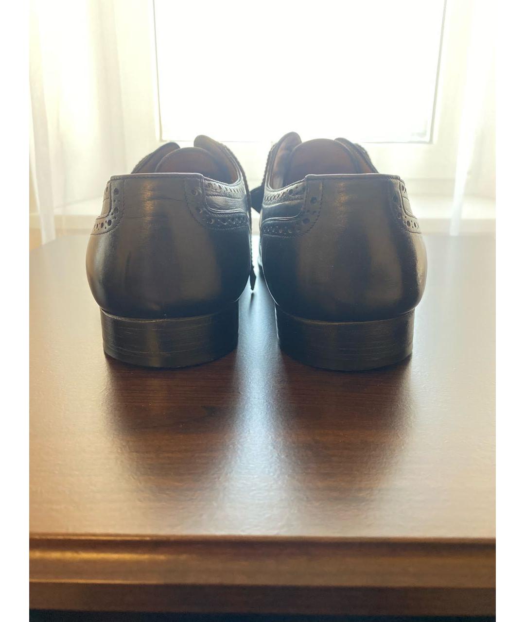 BRIONI Черные кожаные туфли, фото 4