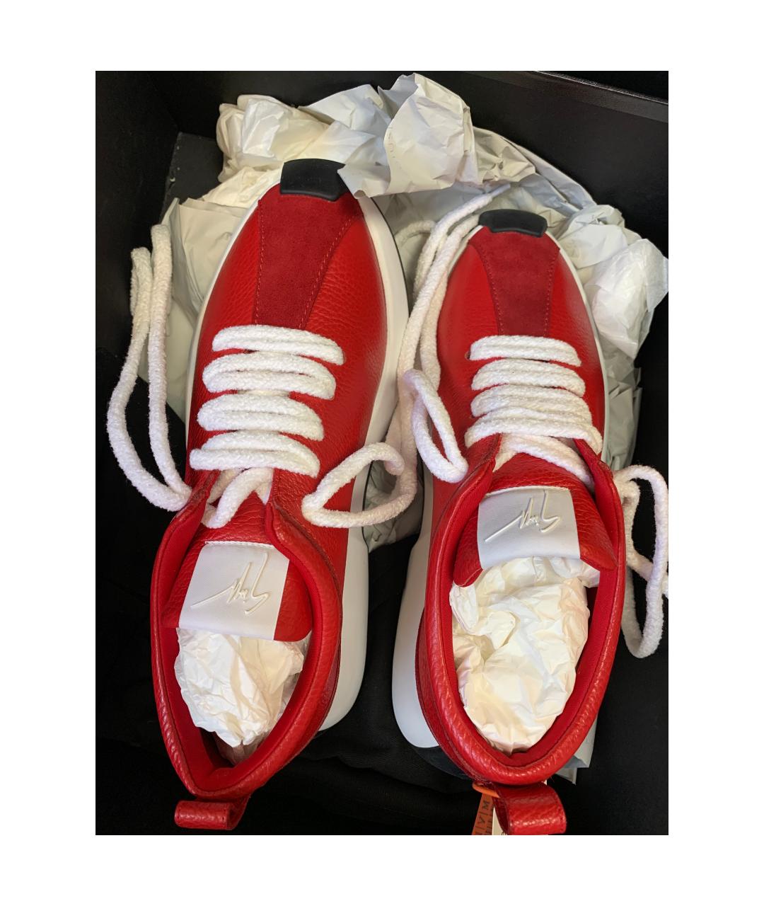 GIUSEPPE ZANOTTI DESIGN Красные низкие кроссовки / кеды, фото 3